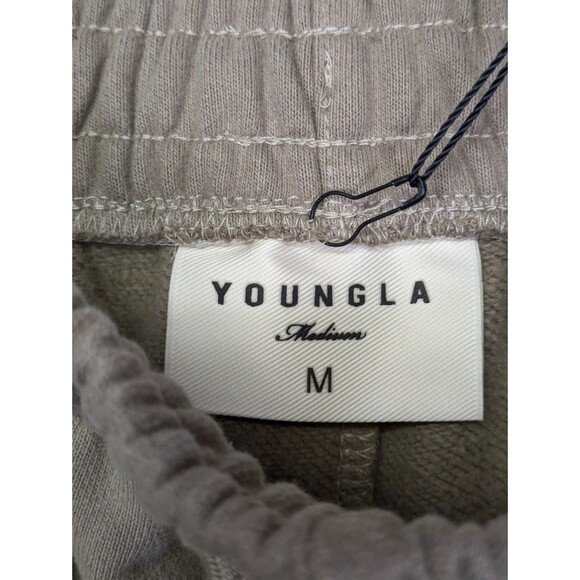 YoungLa Mens Autograph Script Cuffed Joggers Size M Tan NEW Sweatpants Young LA - Picture 5 of 7